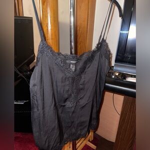 Laced Black Tank Top